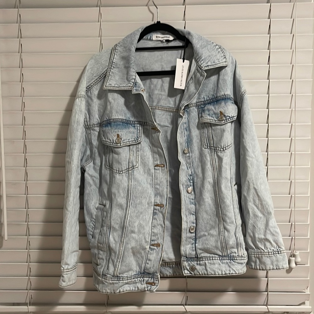 WeWoreWhat Oversized Denim Jacket- new with tags